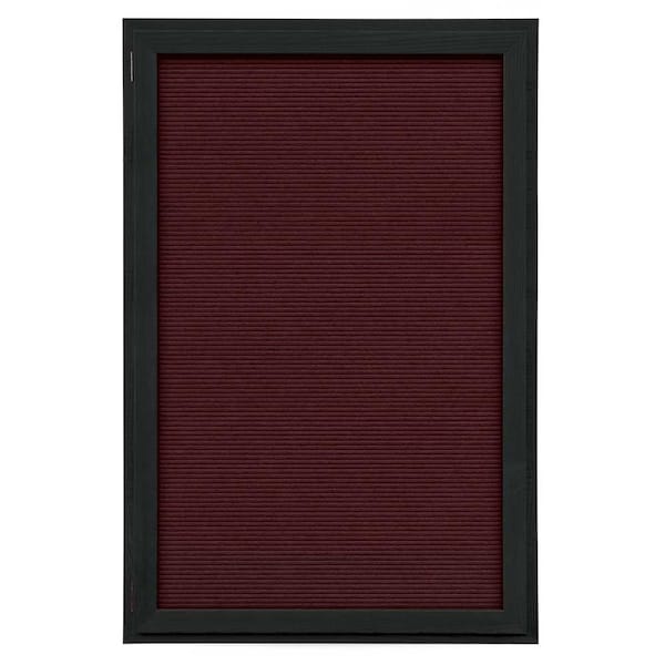 United Visual Products Outdoor Enclosed Combo Board, 72"x36", Black Frame/Grey & Surf UVCB7236ODB-GREY-SURF - main